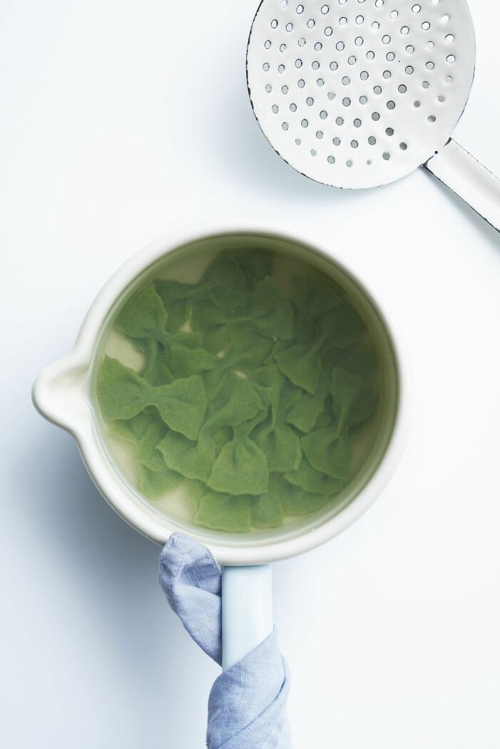 Spenatpasta med persiljepesto, steg 5.