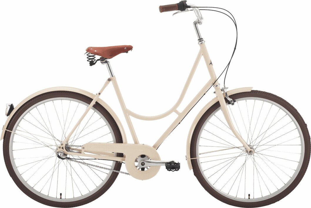 beige cykel från Stålhästen.