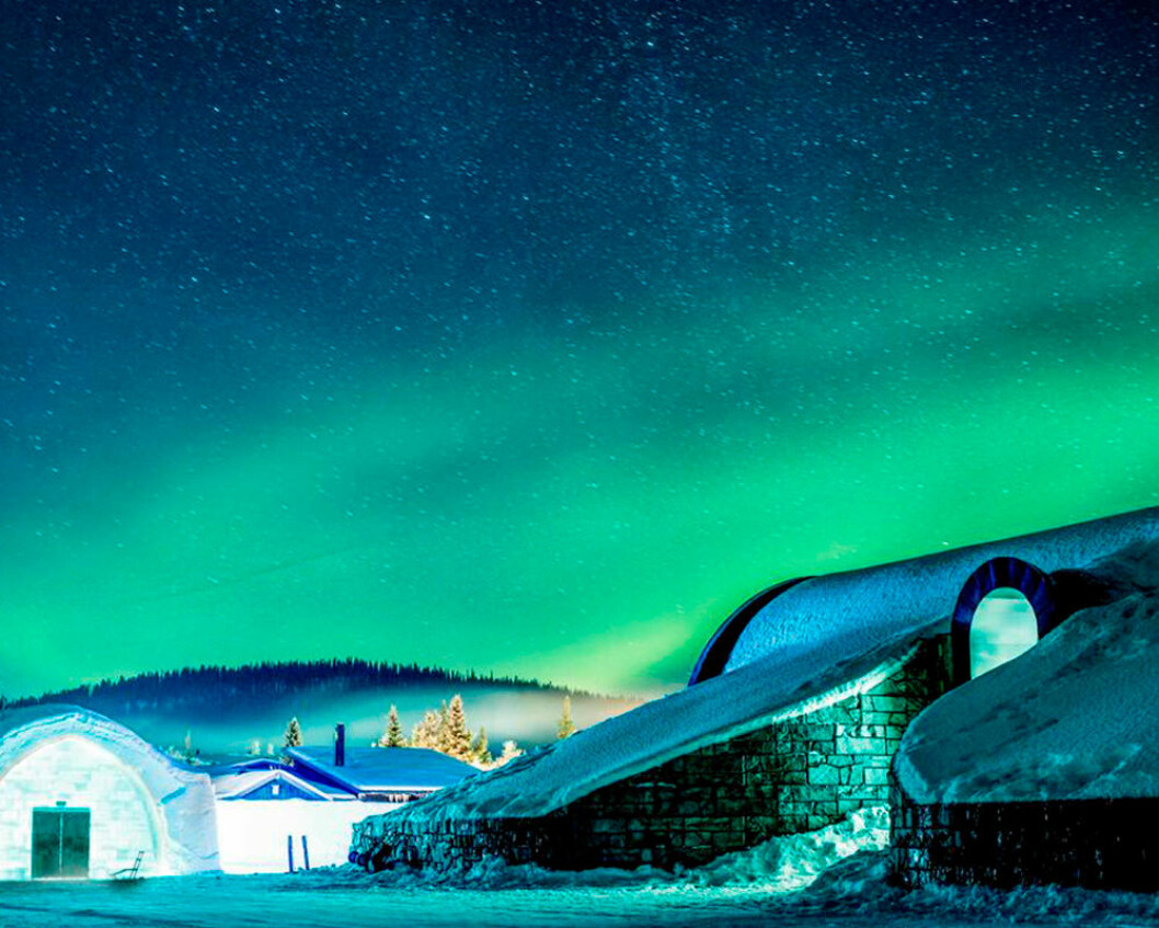 hemester på ishotellet i Jukkasjärvi beläget nära Kiruna i Sverige