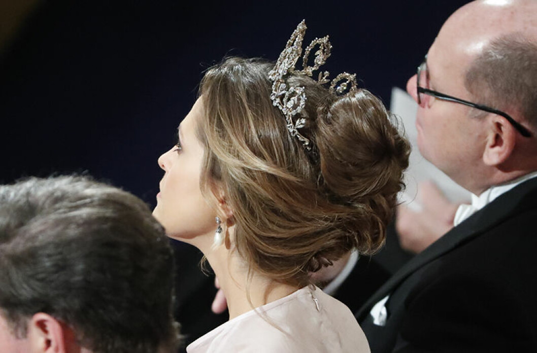 6849123 STOCKHOLM 2016-12-10. The Nobel Prize 2016. The Nobel Prize Awards ceremony today took place in the Stockholm Concert Hall, in the presence of the Swedish Royal Family. Picture shows: Chris ONeill and Princess Madeleine of Sweden. COPYRIGHT STELLA PICTURES