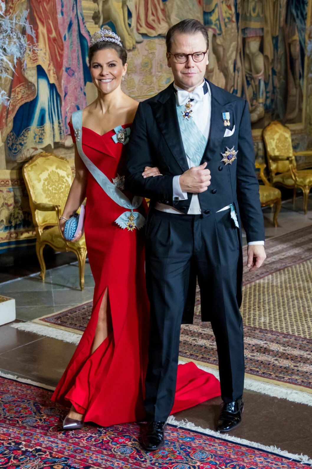 Kronprinsessan Victoria i prinsessan Lilians diadem. Victoria i prinsessan Lilians diadem