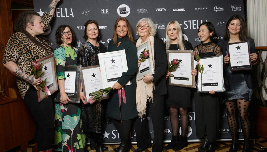 Vinnarna på STELLA-galan 2018. Foto: Susanne Wahlström
