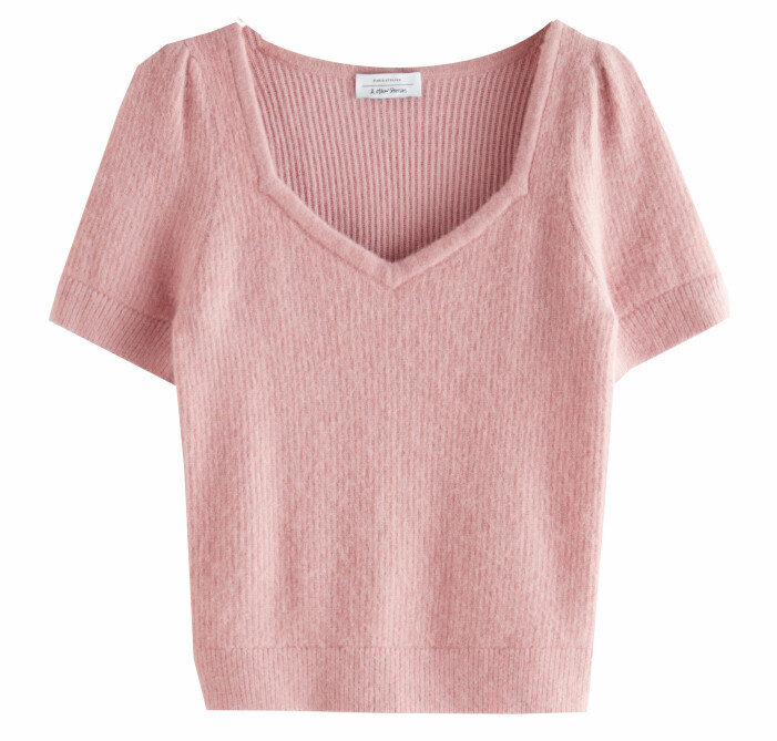 rosa stickad topp