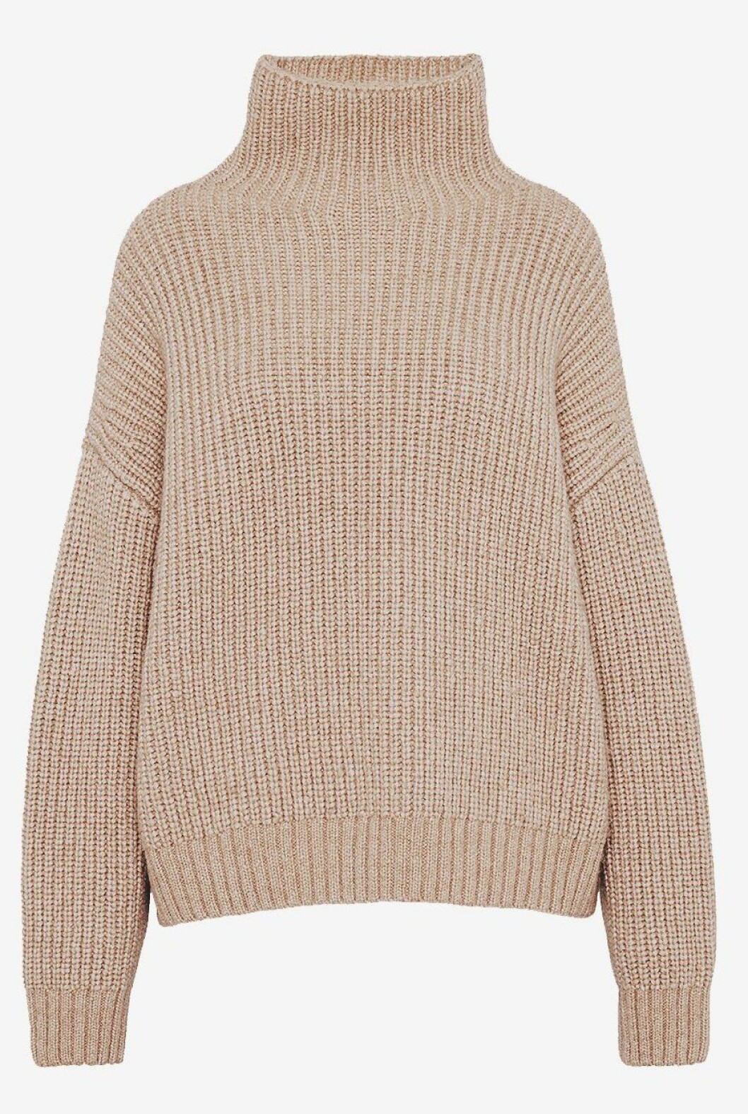 Beige stickad tröja med rejäla drag från Anine Bing