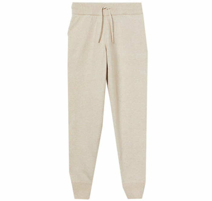 stickade joggers ullblandning hm