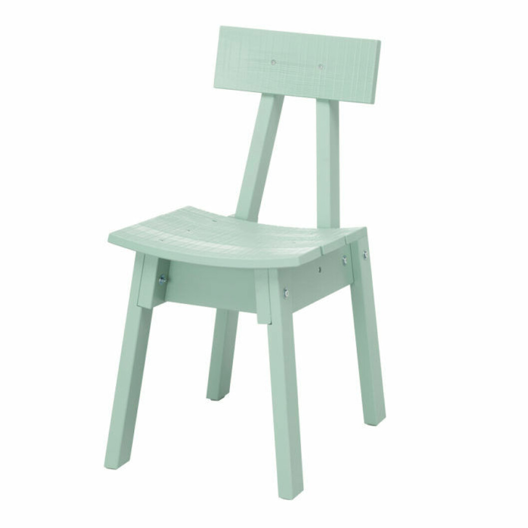 Stol i grön pastell