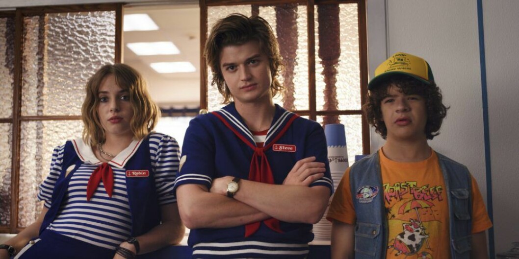Stranger Things, säsong 3. En bild på några karaktärer från Netflix-serien Stranger Things, säsong 3.