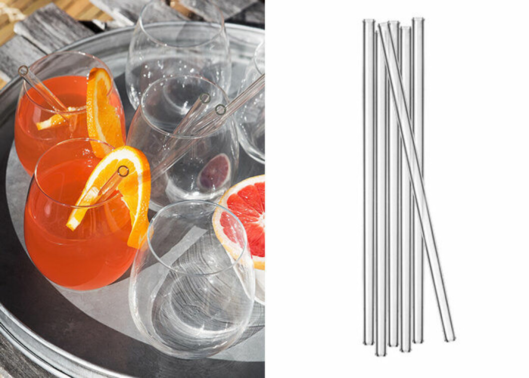 Sugrör i glas från Granit, sommaren 2019