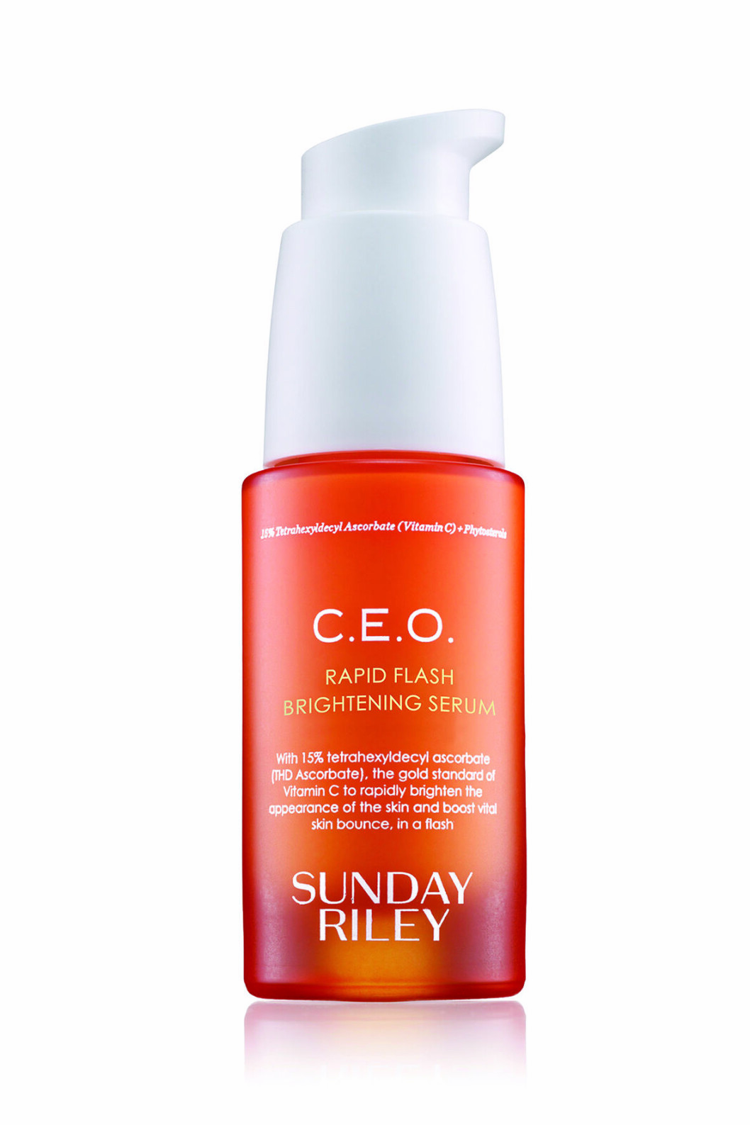 Sunday Rileys CEO rapid flash brightening serum har hög koncentration C-vitamin. Sunday Rileys CEO rapid flash brightening serum