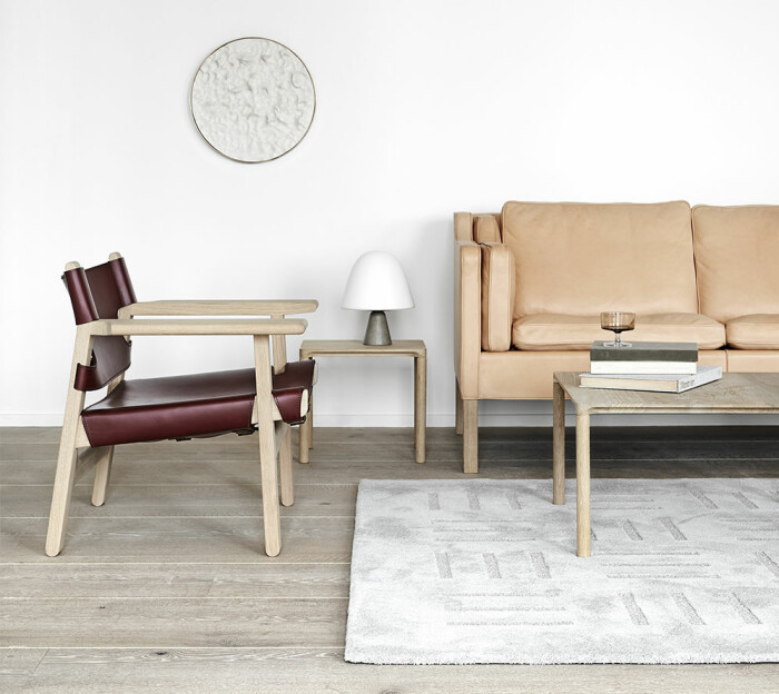 Svampinspirerande lampan <em>Meadow</em>, formgiven av Space Copenhagen. Foto: Fredericia furniture Svampformad lampa Meadow