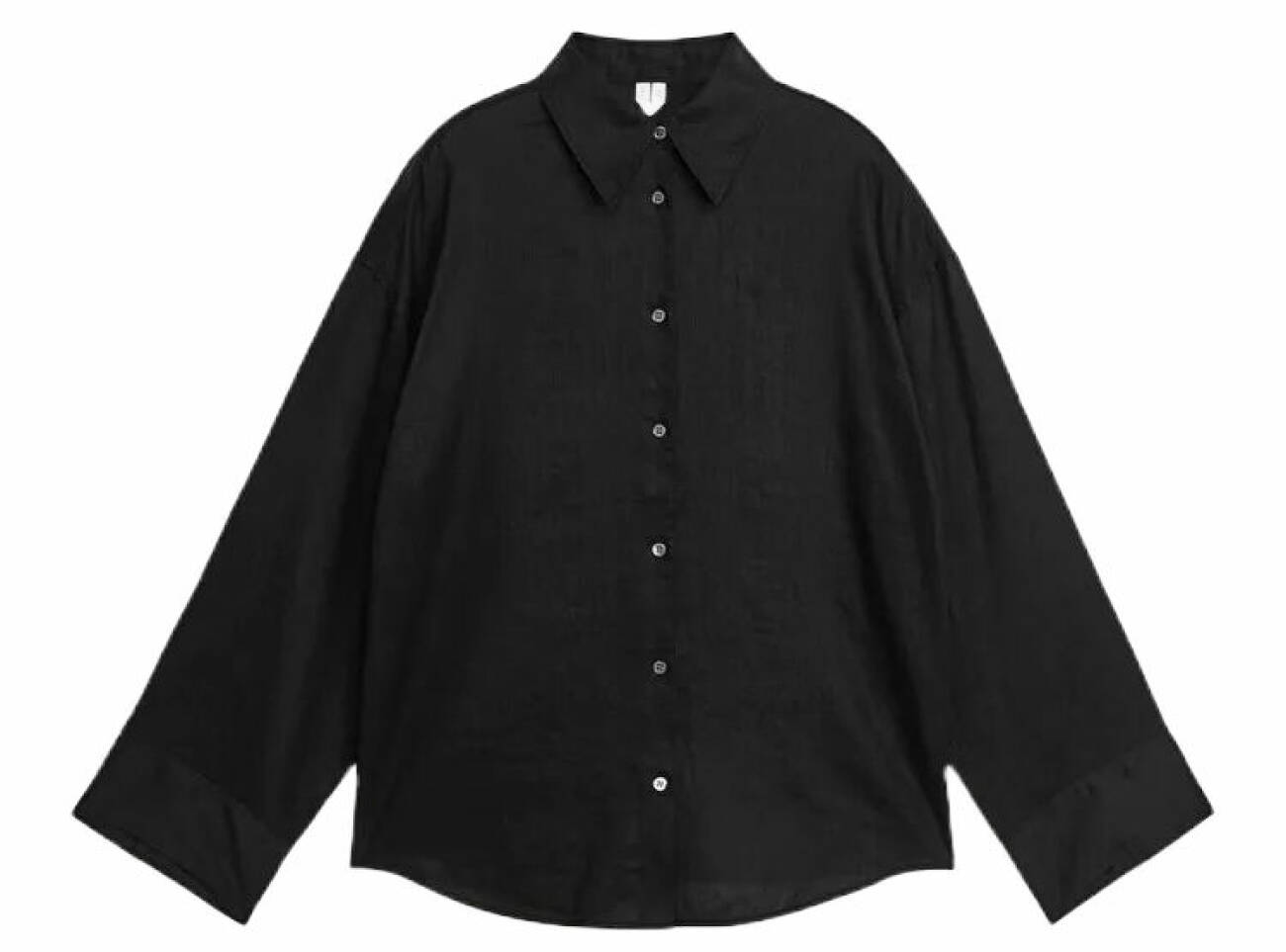linneskjorta i svart nyans och med avslappnad passform från Arket