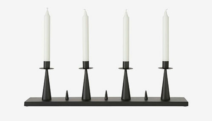 svart adventsljusstake från ellos home