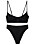 svart enkel bikini