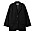 svart kort ullkappa med krage och slag i kavajmodell från Weekday