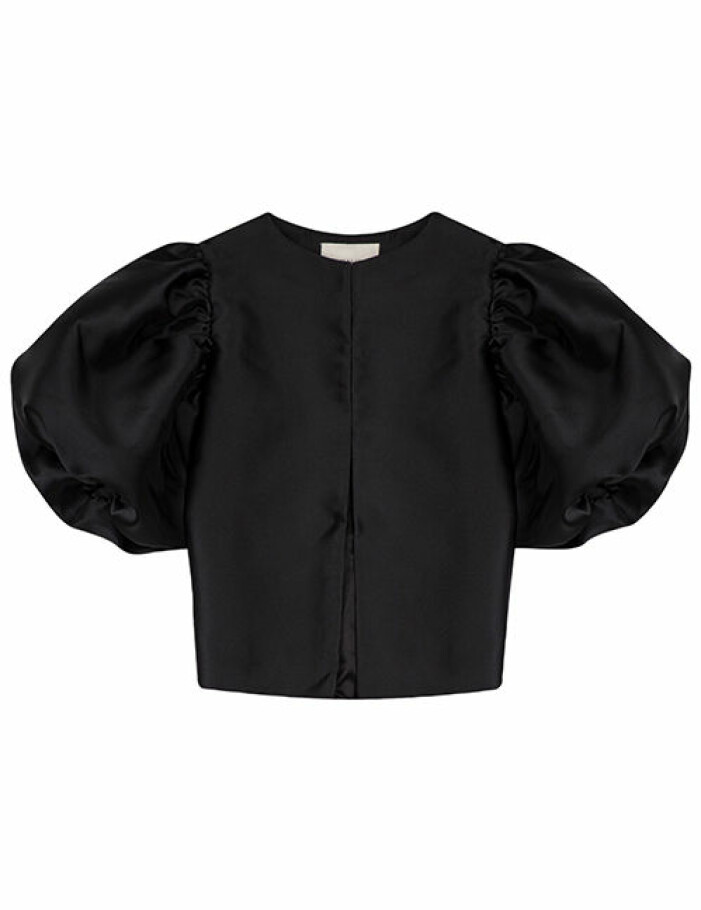 svart puffblus