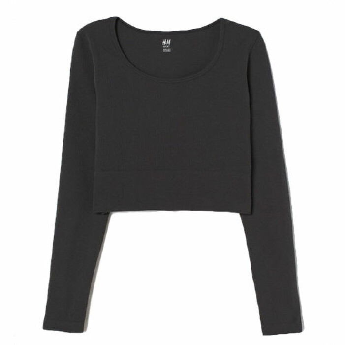 Svart seamless topp från H&M
