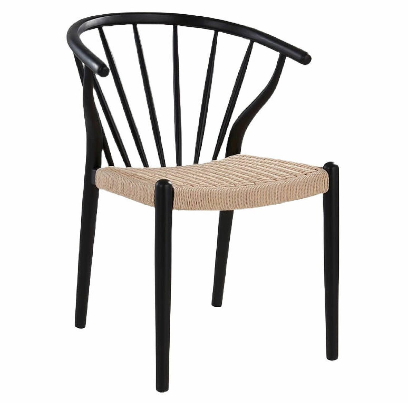 svart stol i trä från jotex