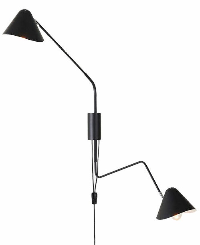 svart vägglampa ellos