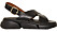 svarta chunky sandaler i skinn för dam från ATP Atelier