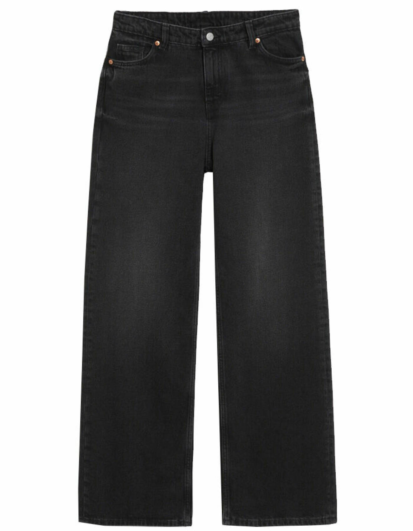 Svarta low rise-jeans, Monki