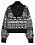 Svartvit mönstrad stickad tröja för dam med dragkedja och texten Alpine Ski Club från H&amp;M