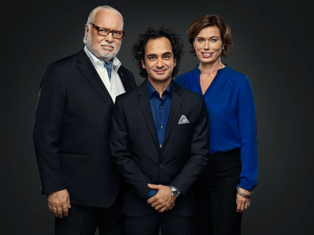 Leif Mannerström, Markus Aujalay och Mischa Billing. Foto: Pär Bäckstrand/TV4