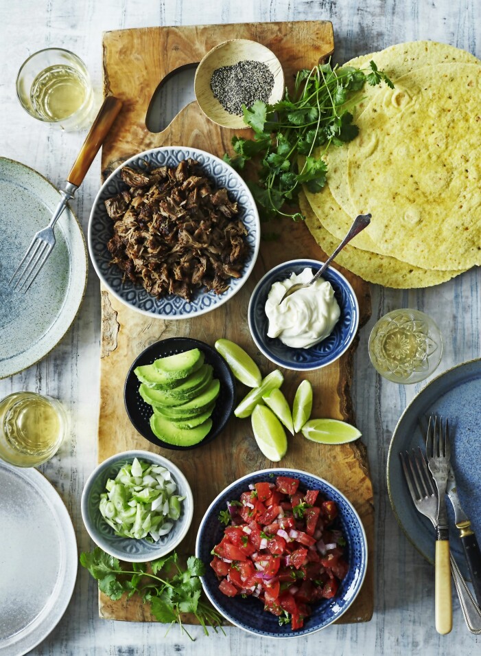 tacos med pulled pork