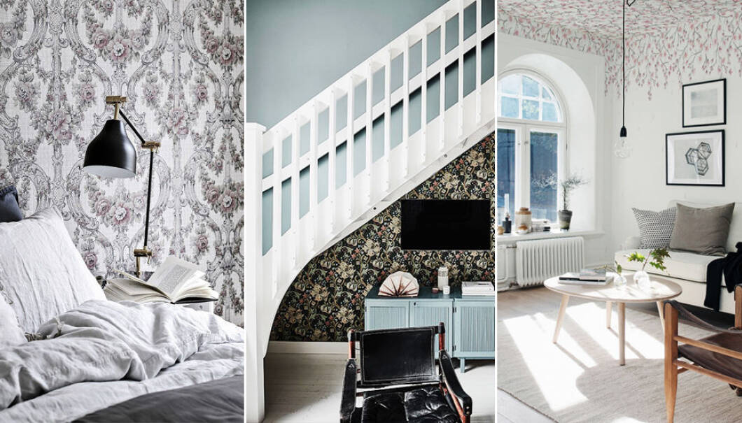 13 fina sätt att inreda med mönstrad tapet | ELLE