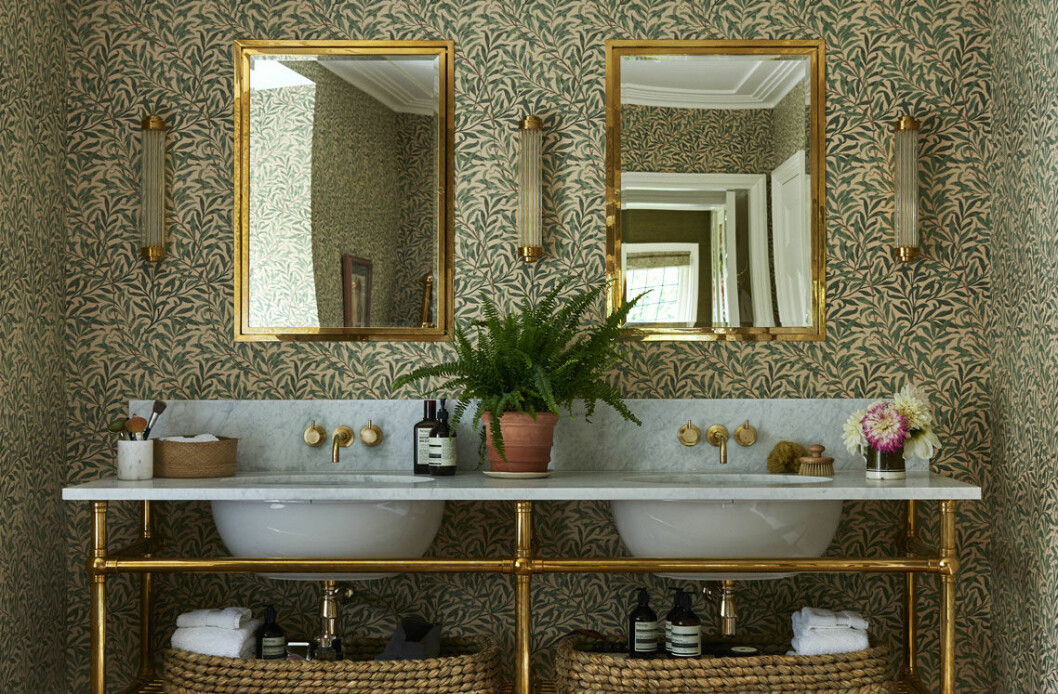 Bild: Ben Pentreath Interior design William Morris-tapet i badrum