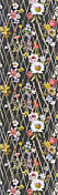 Den blommiga tapeten Rocaille mot svart bakgrund från Designers Guild