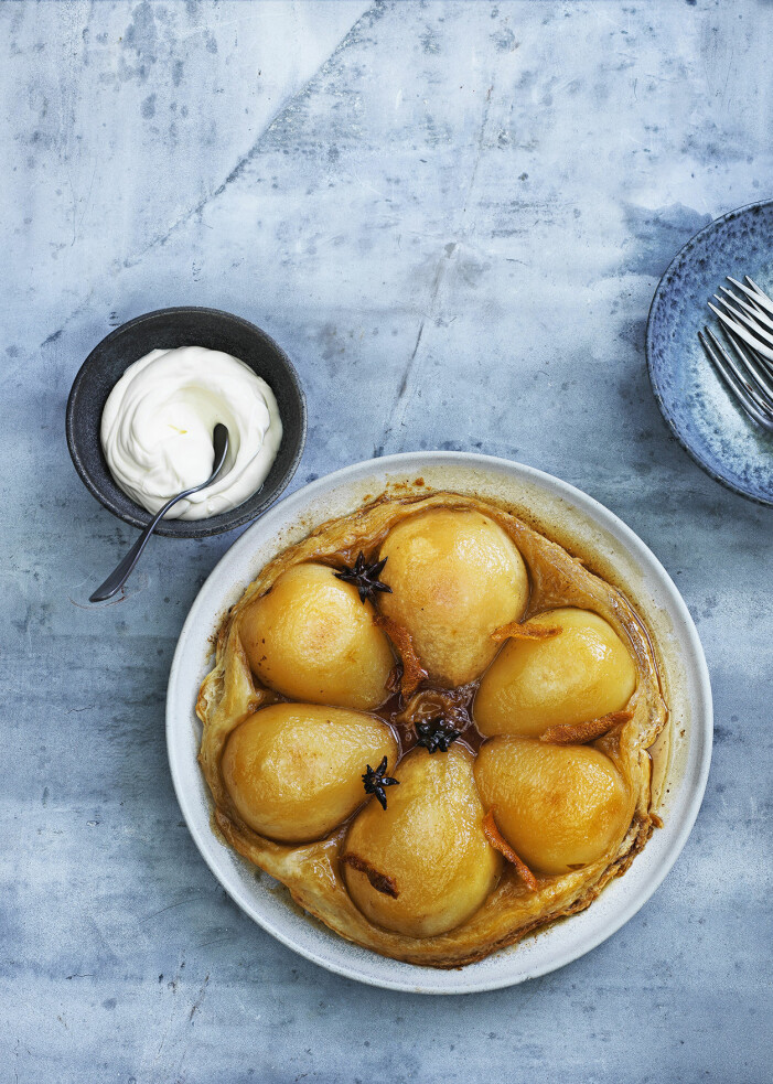 Recept på tarte tatin med päron och stjärnanis