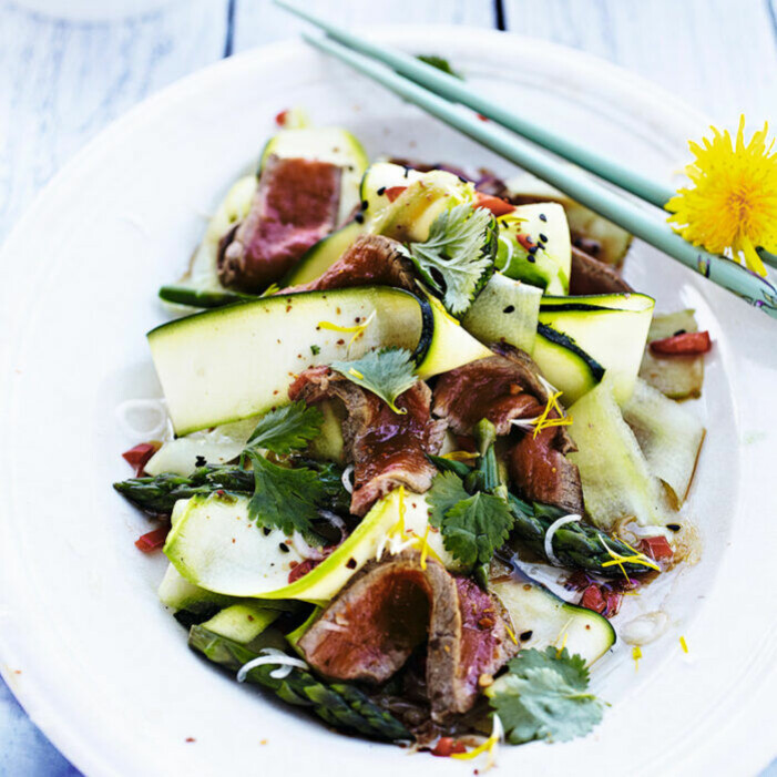 Recept på thaisallad med biff och zucchini