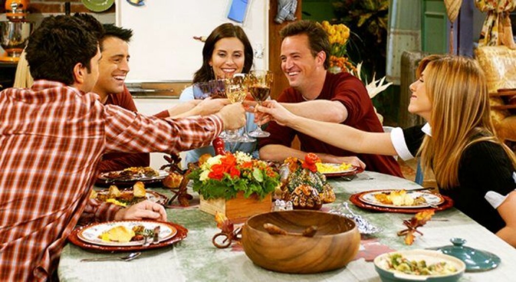 Vännerna i Vänner vet hur man firar Thanksgiving.