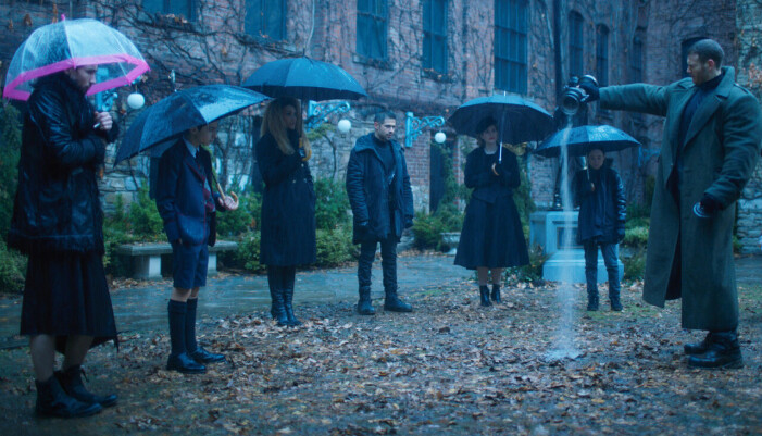 Syskonskaran i <span class=" italic" data-lab-italic_desktop="italic">The Umbrella Academy</span> har alla sina unika superkrafter. Syskonskaran i The Umbrella Academy