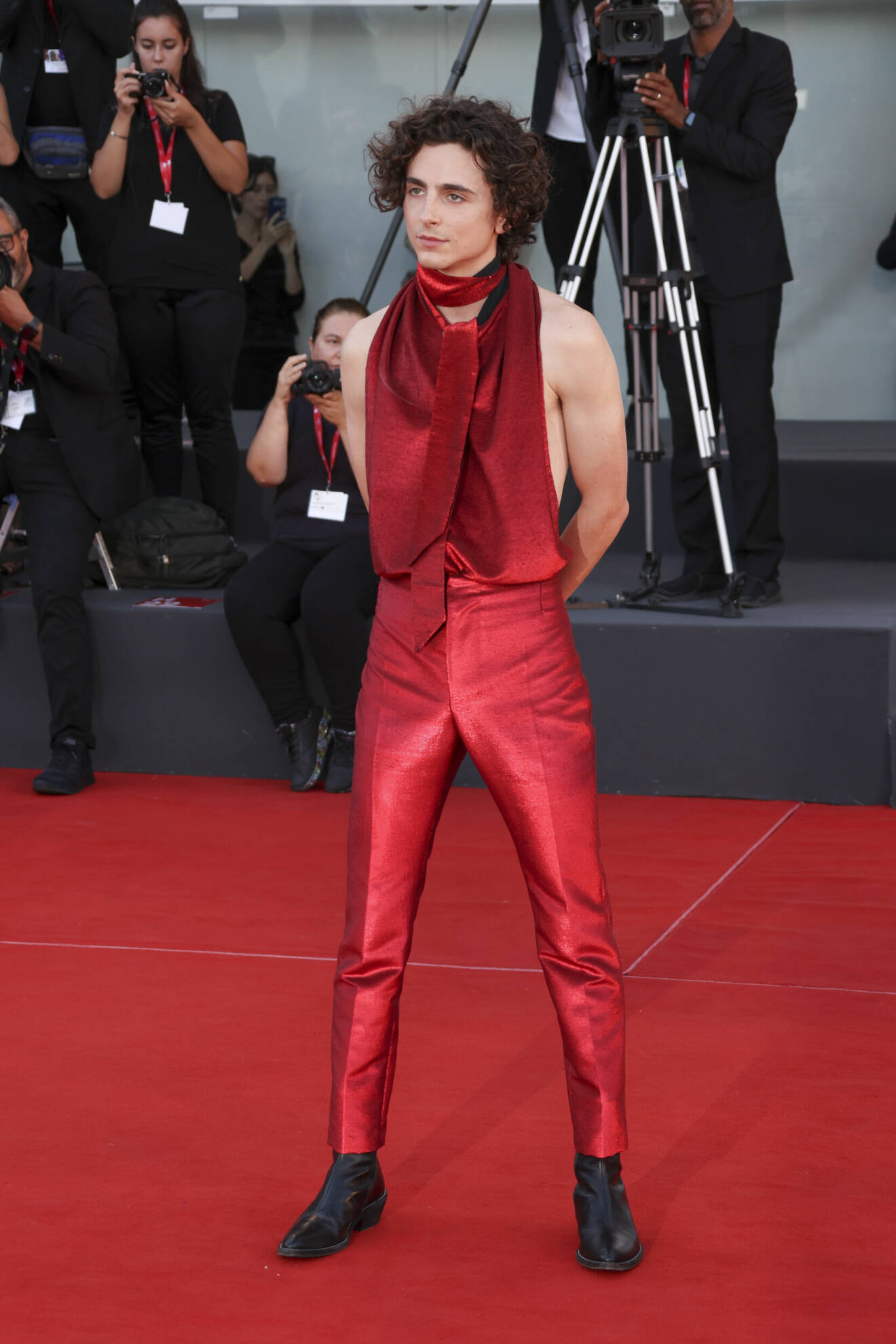 Timothée Chalamet på filmfestivalen i Venedig 2022.