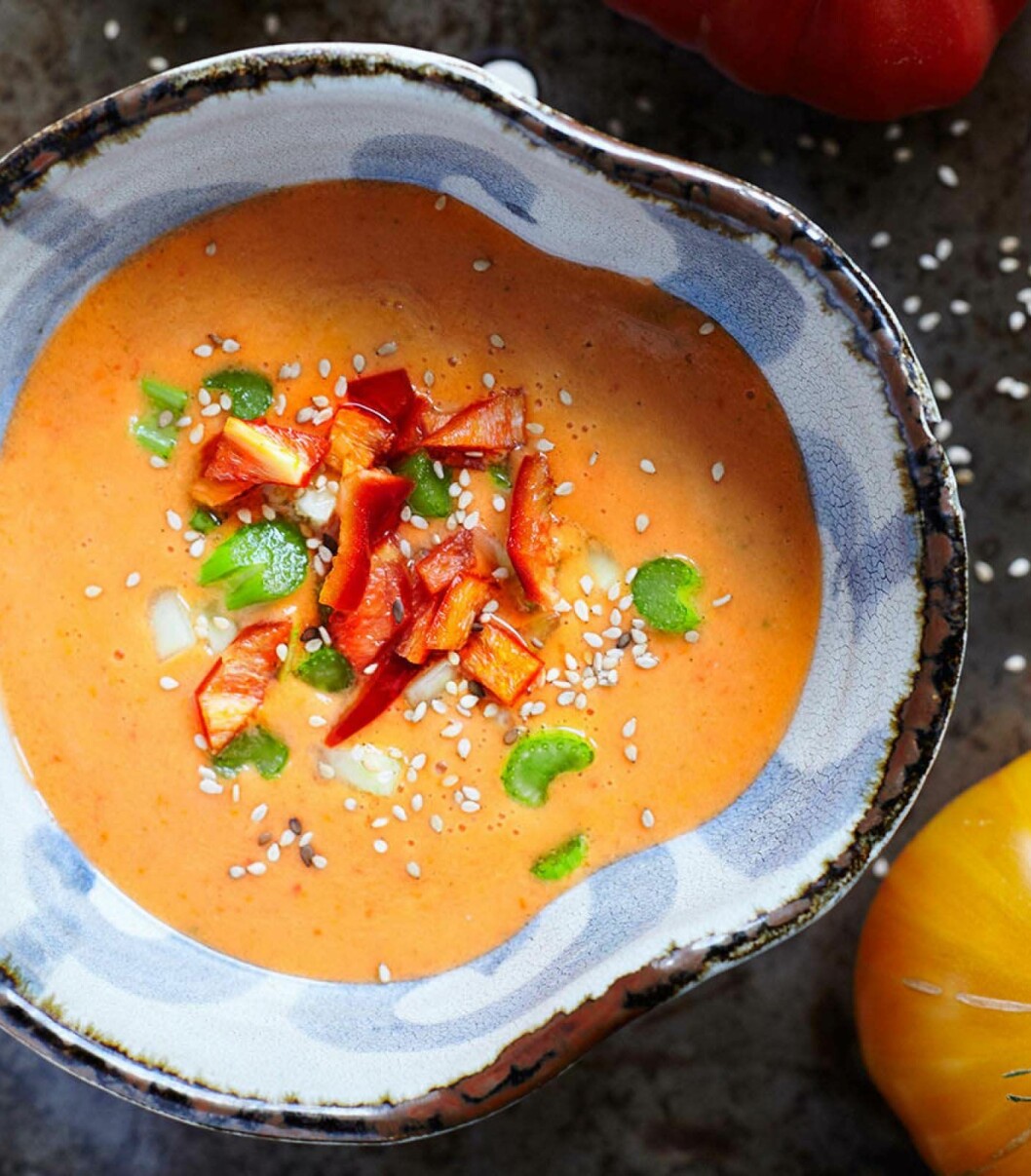 Kall tomatsoppa gazpacho