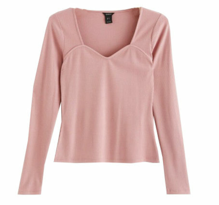 rosa ribbad topp