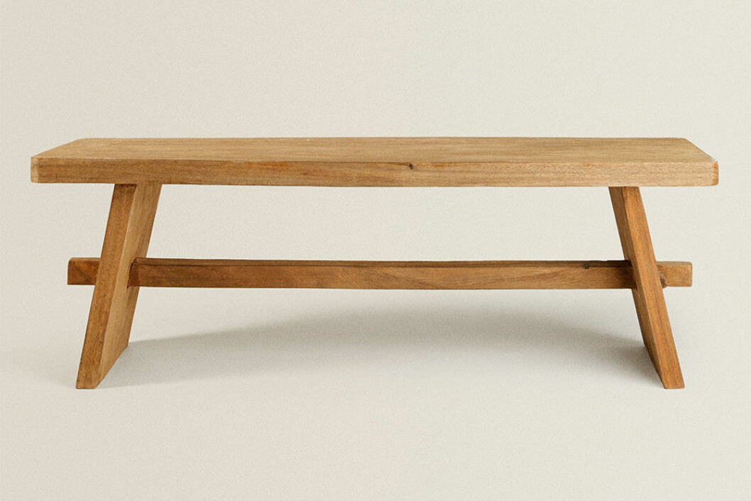 träbänk från zara home