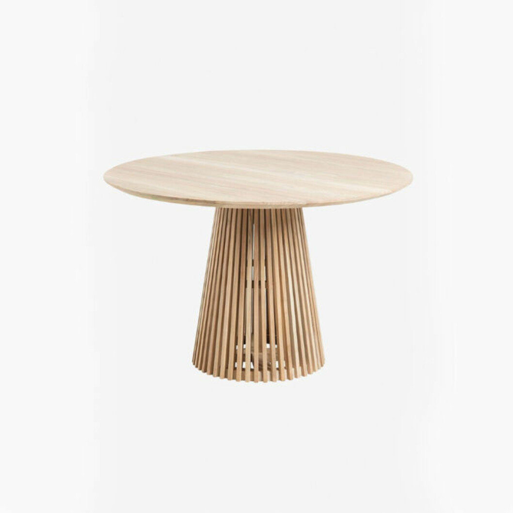 Runt träbord design