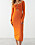 Trendfärg 2022 – orange klänning med cutout från gina tricot