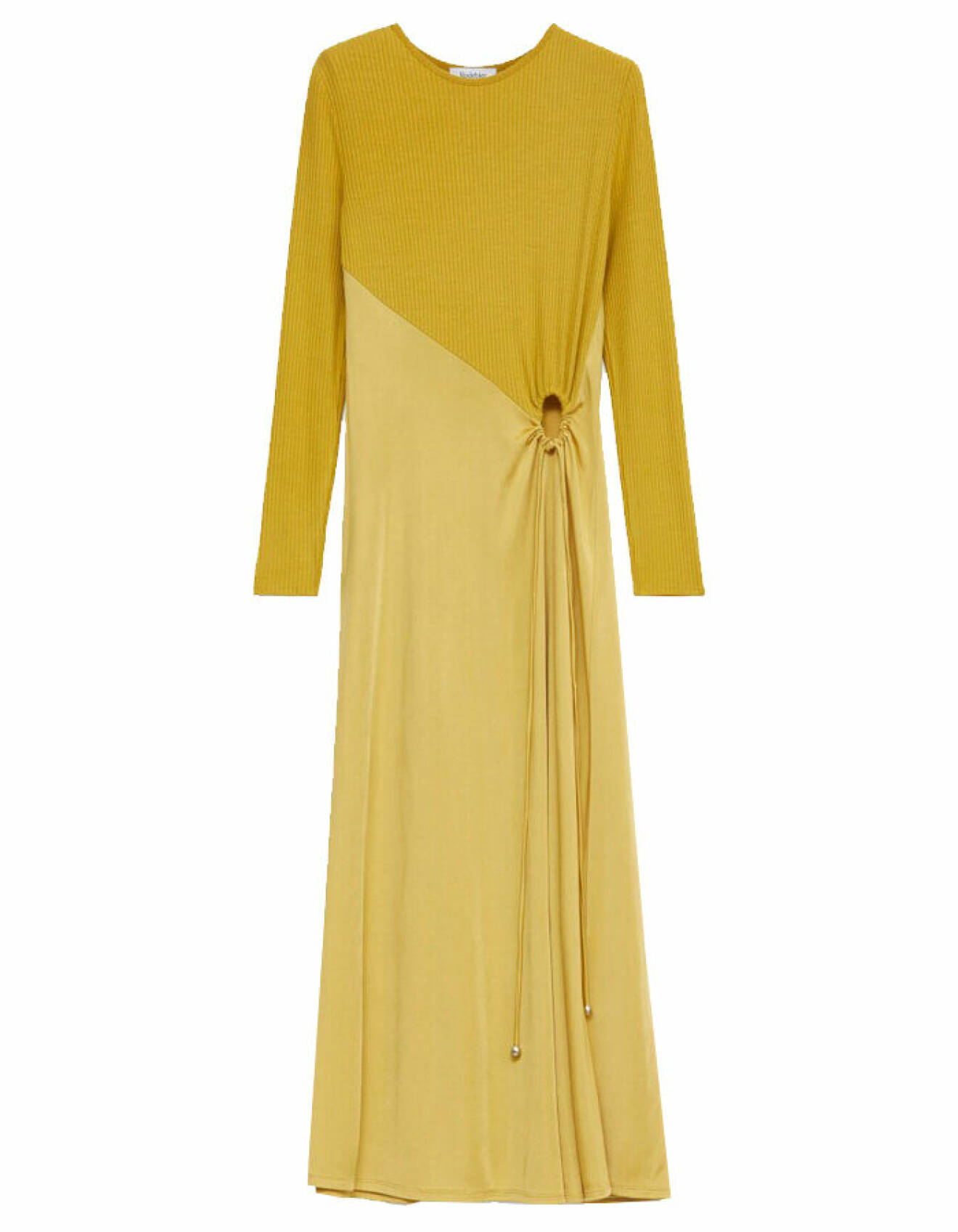 Trendfärg 2022 – gul klänning med cutout från Rodebjer