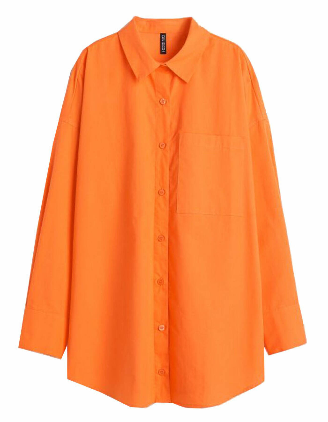Trendfärg 2022 – orange skjorta för dam från H&amp;M