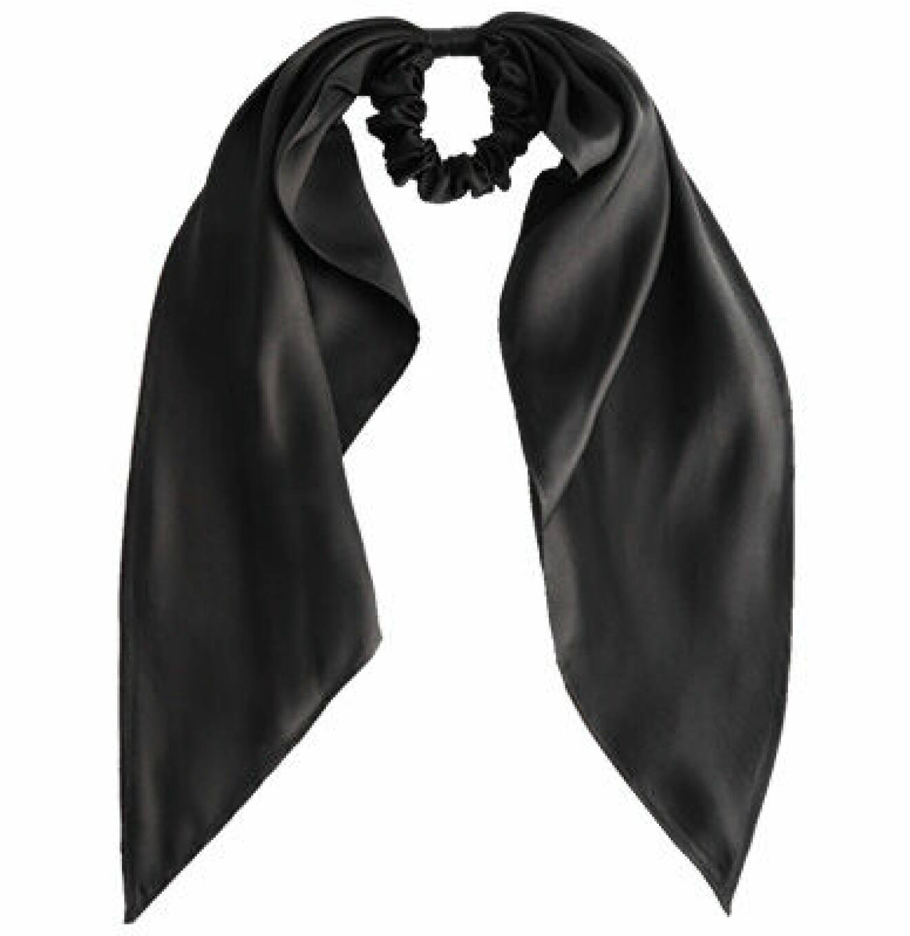 trendiga harklammor svart scrunchie med rosett co-lab