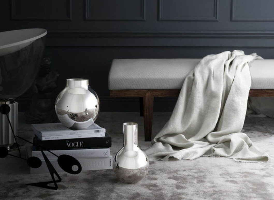 Silver och krom spås bli trendmaterial 2019, här hos Skultuna