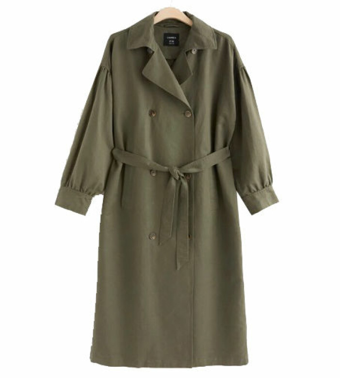 grön trenchcoat
