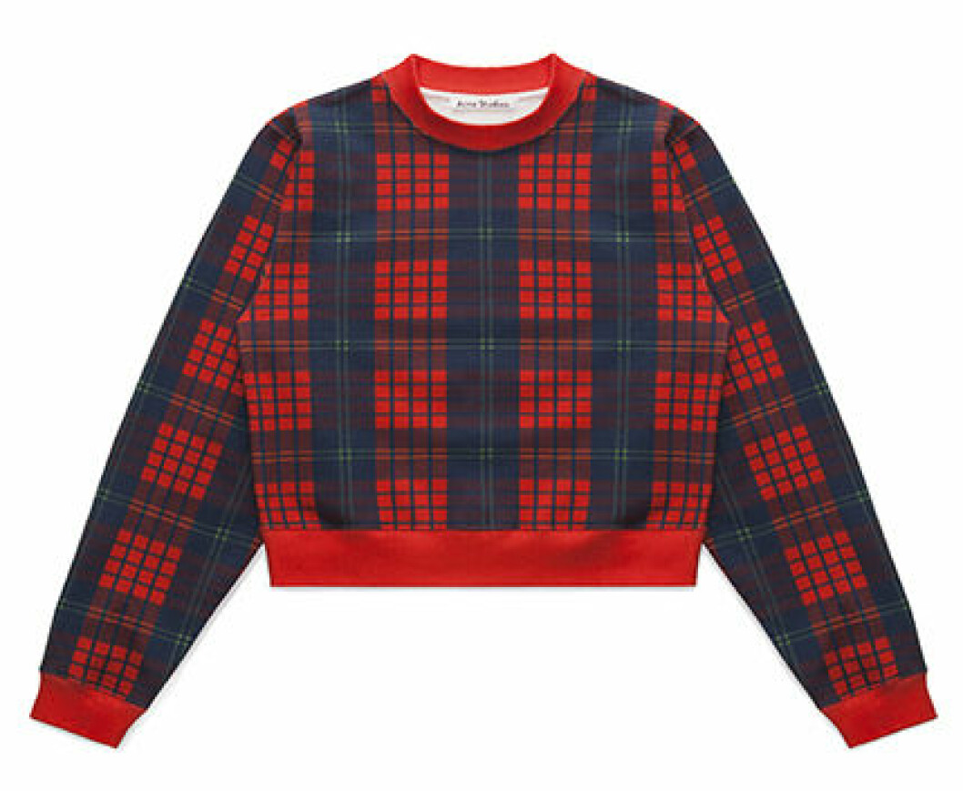 Tröja, 1 395 kr, Acne studios bird-red-check