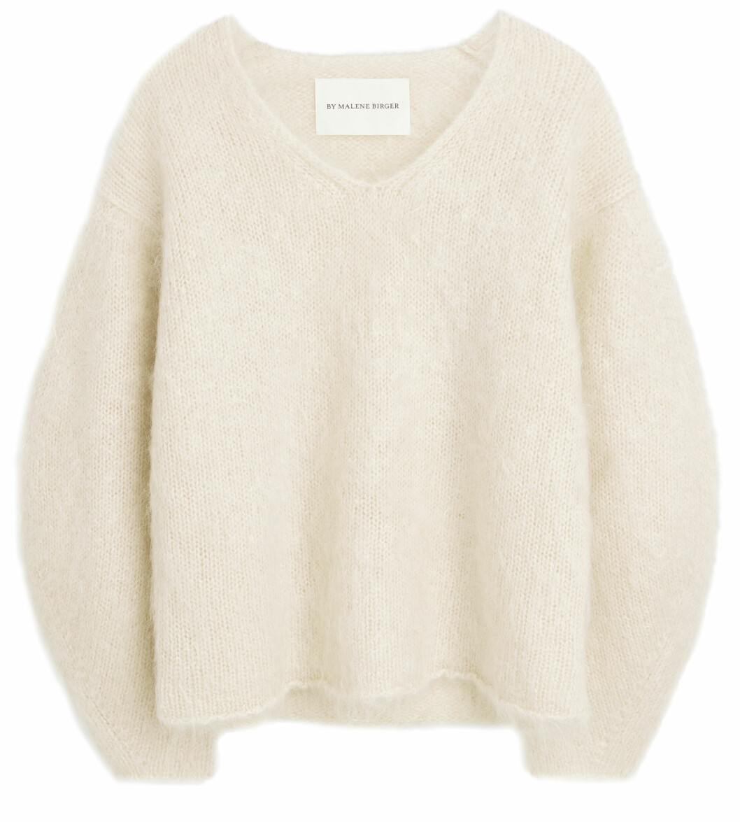Krämvit stickad tröja By Malene Birger x Net-a-Porter.