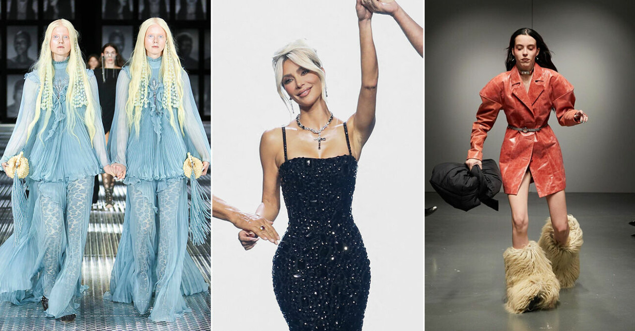 Tvillingar, fallande modeller och (såklart) Kim Kardashian – största snackisarna från Milanos modevecka
