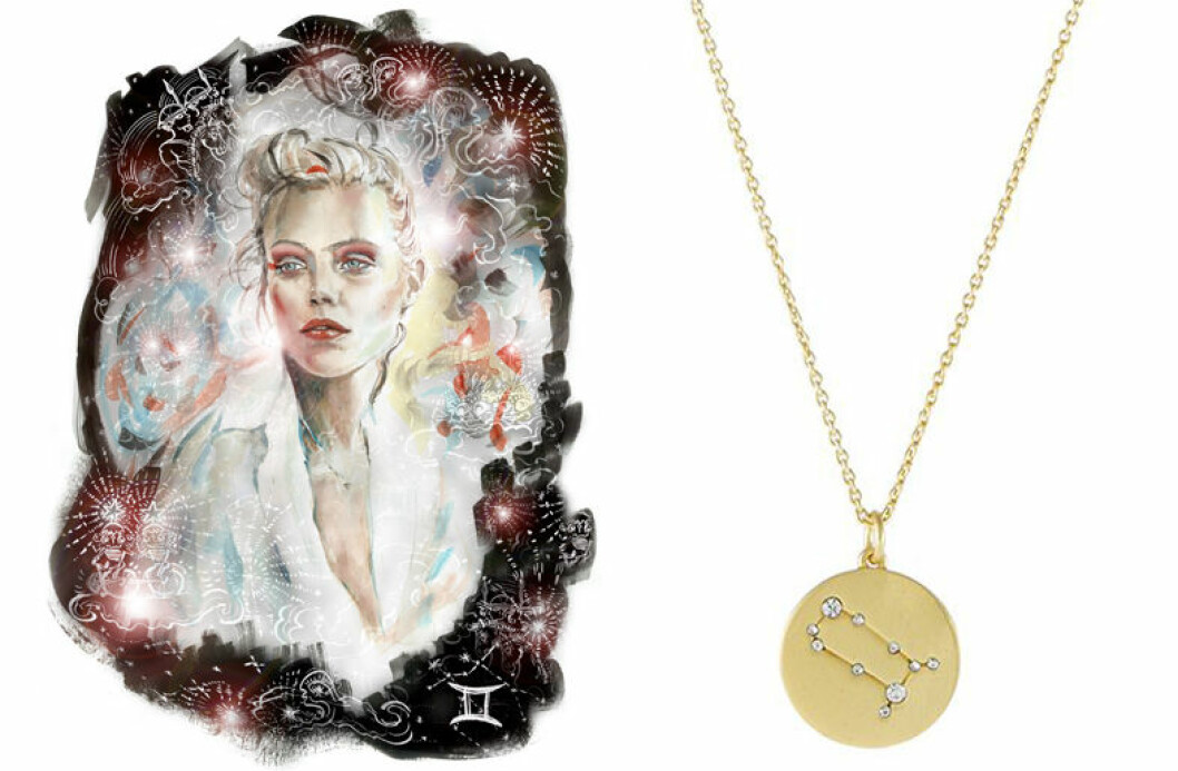 tvillingarna smycke stjarntecken halsband horoskop