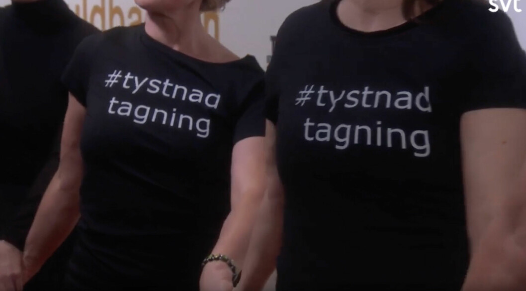 #tystnadtagning uppmärksammas på Guldbaggegalan.